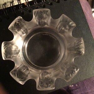 Lalique ashtray cherubs